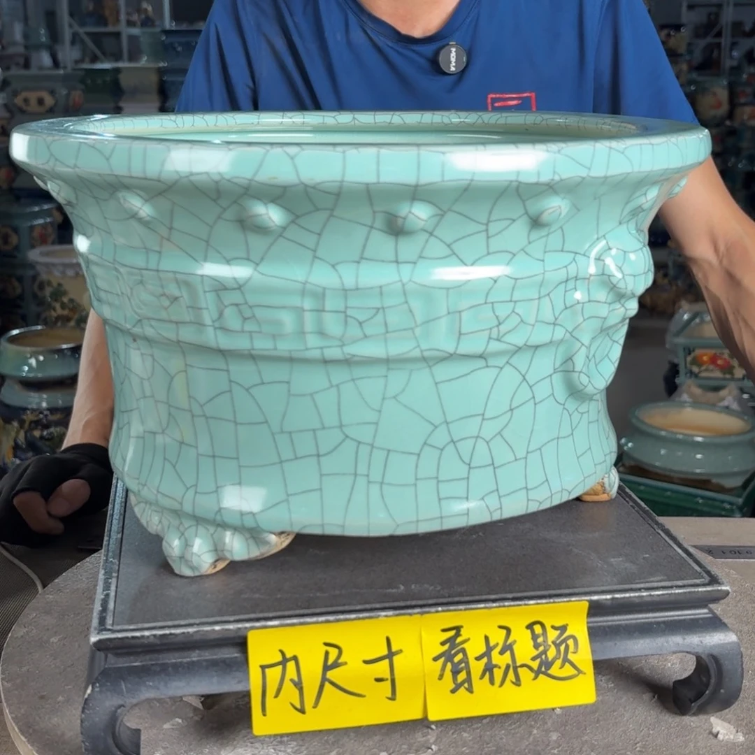 一风堂石湾花盆 内29*17泥子