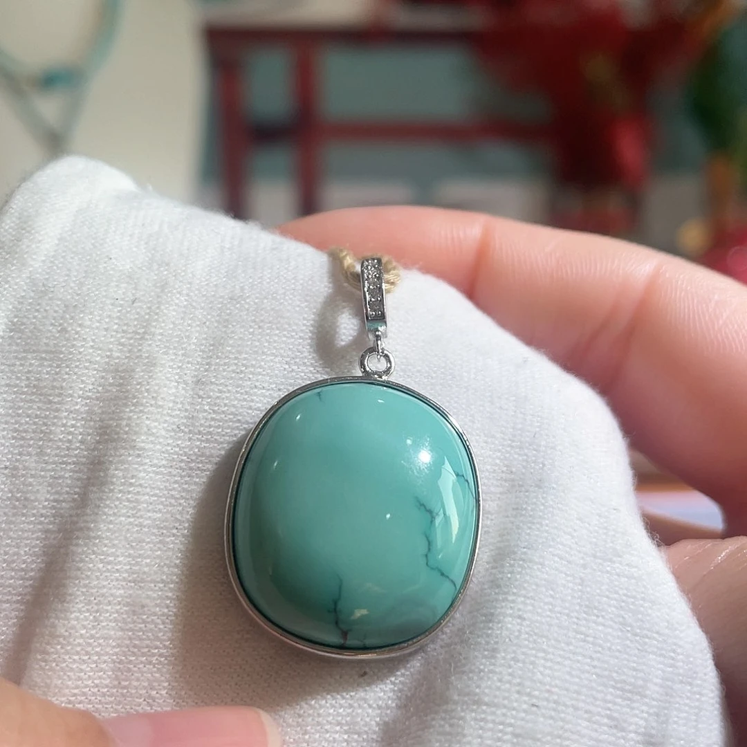 绿松石配饰银S925镶嵌