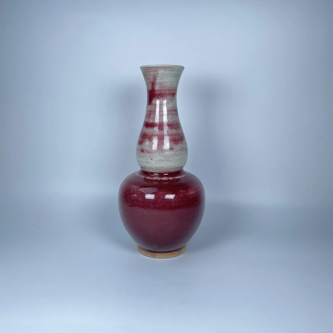 清乾隆 郎红釉葫芦瓶