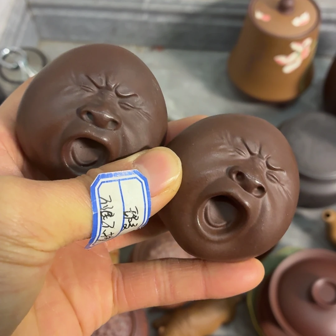 紫砂茶杯瑕疵不退不换介意勿拍 花泥