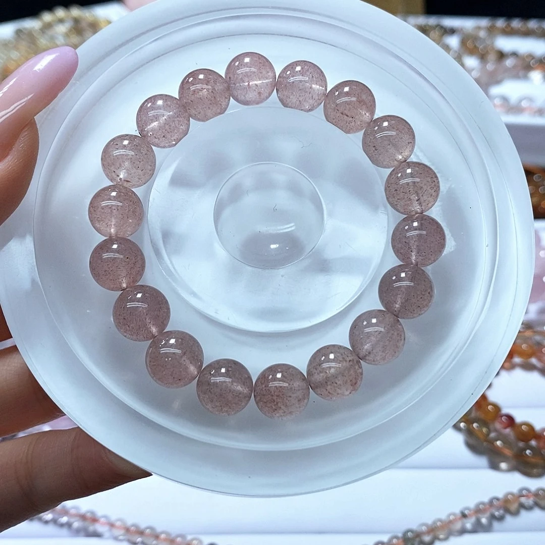 水晶手串未镶嵌草莓晶10m