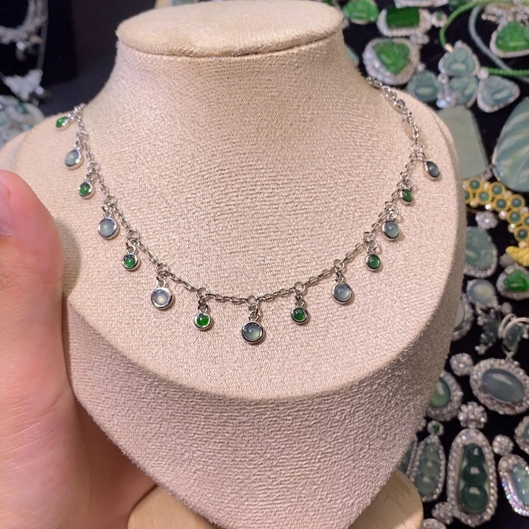 翡翠未镶嵌颈饰天然