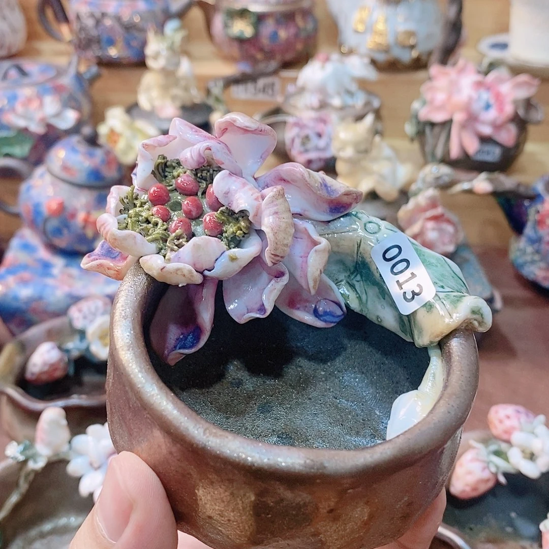 粗陶志野柴烧茶器