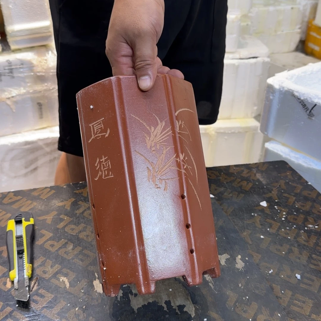 紫砂花盆瑕疵和不