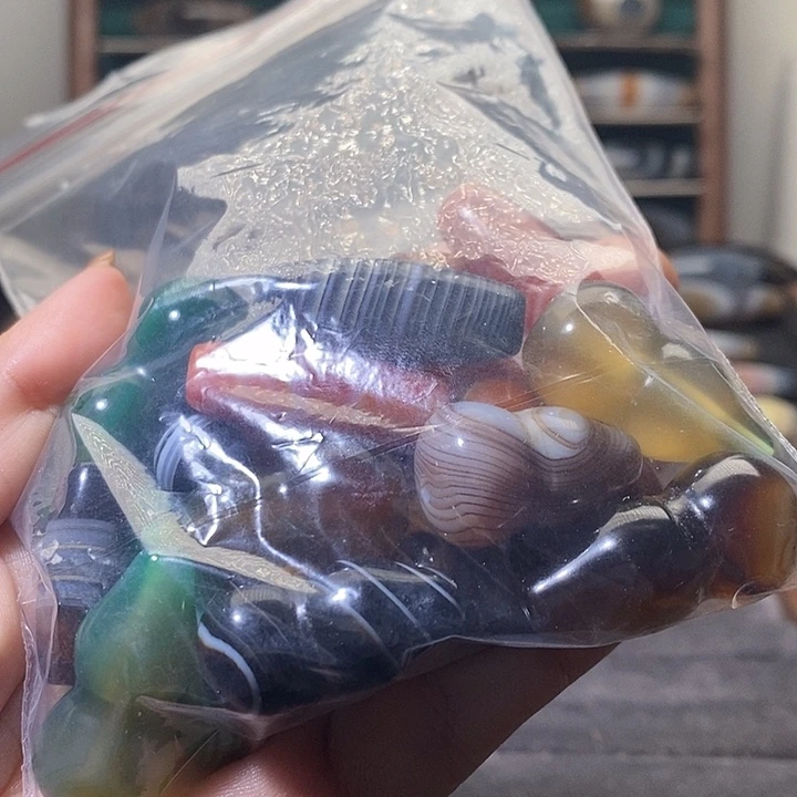 烟***火玛瑙/玉髓未镶嵌吊坠(不含链)