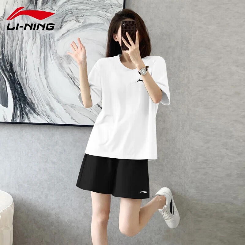 李宁运动套装女装夏季新款冰爽速干跑步服运动服瑜伽健身服两件套
