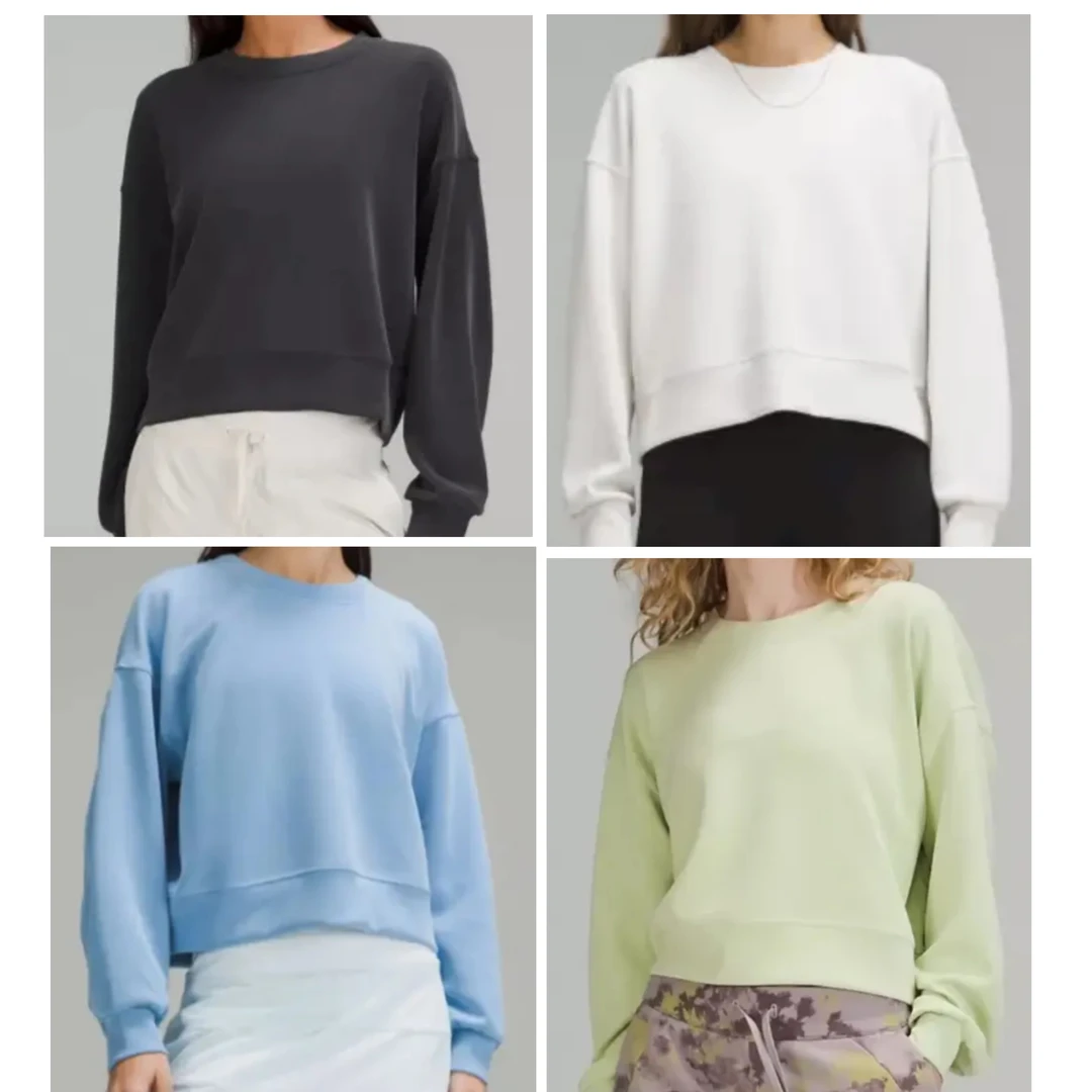 lululemon/露露乐蒙 Perfectly Oversized Cropped不加绒圆领卫衣