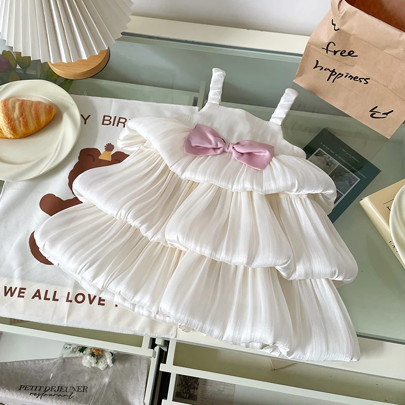 【现货】DZ25020夏季新款儿童连衣裙女童蛋糕裙女宝吊带裙