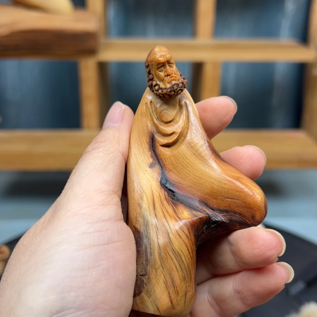 木崖柏木摆件手把件