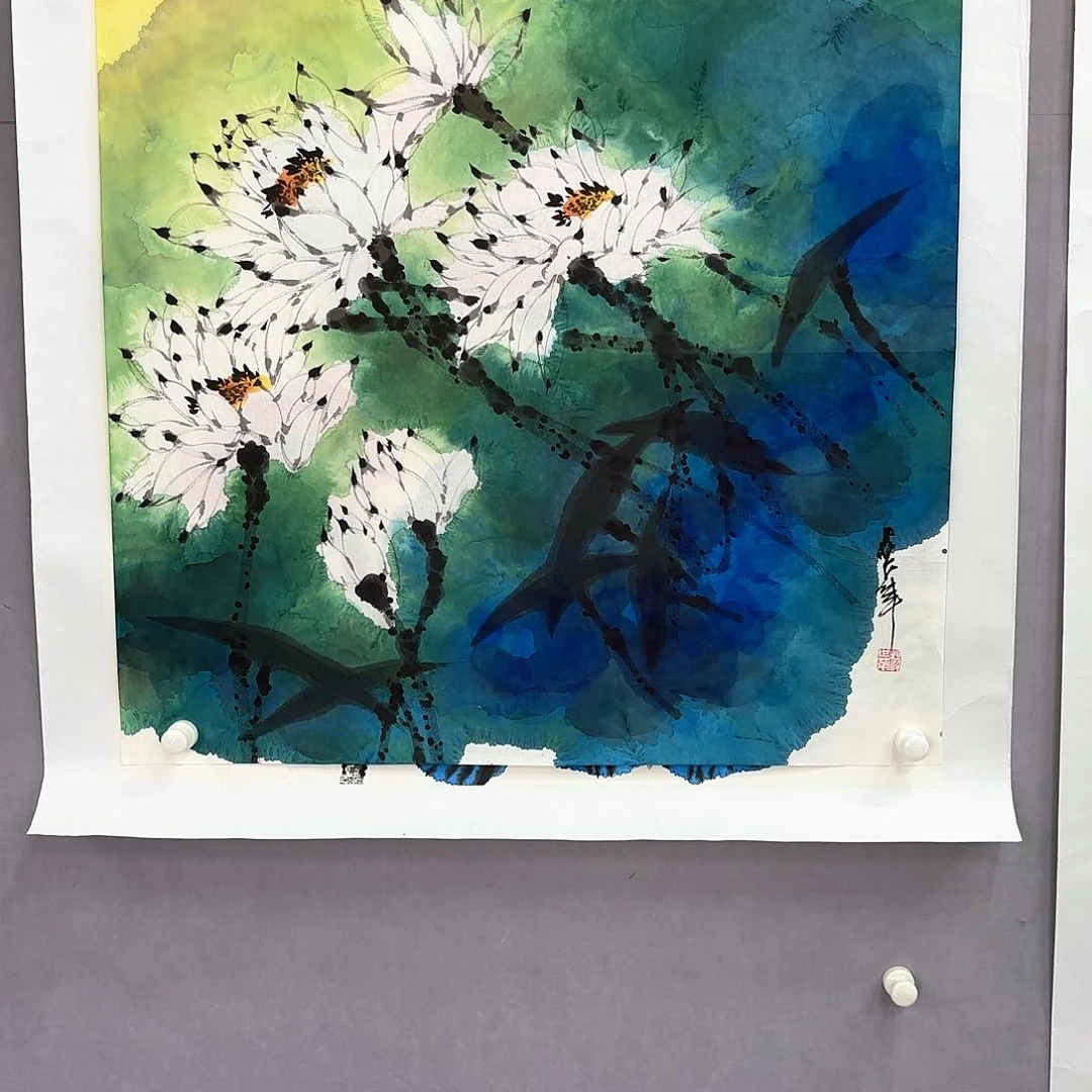 国画艺术家真人手绘