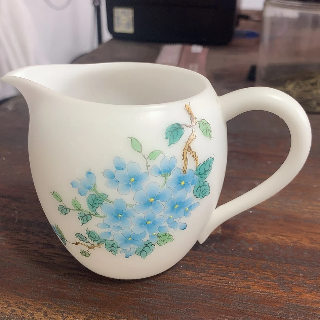 冰种素烧手绘公道杯