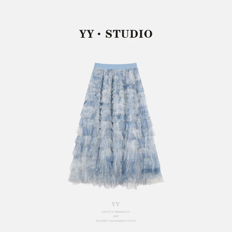 【WTT】显瘦气质多层蛋糕裙半身长裙W-3803