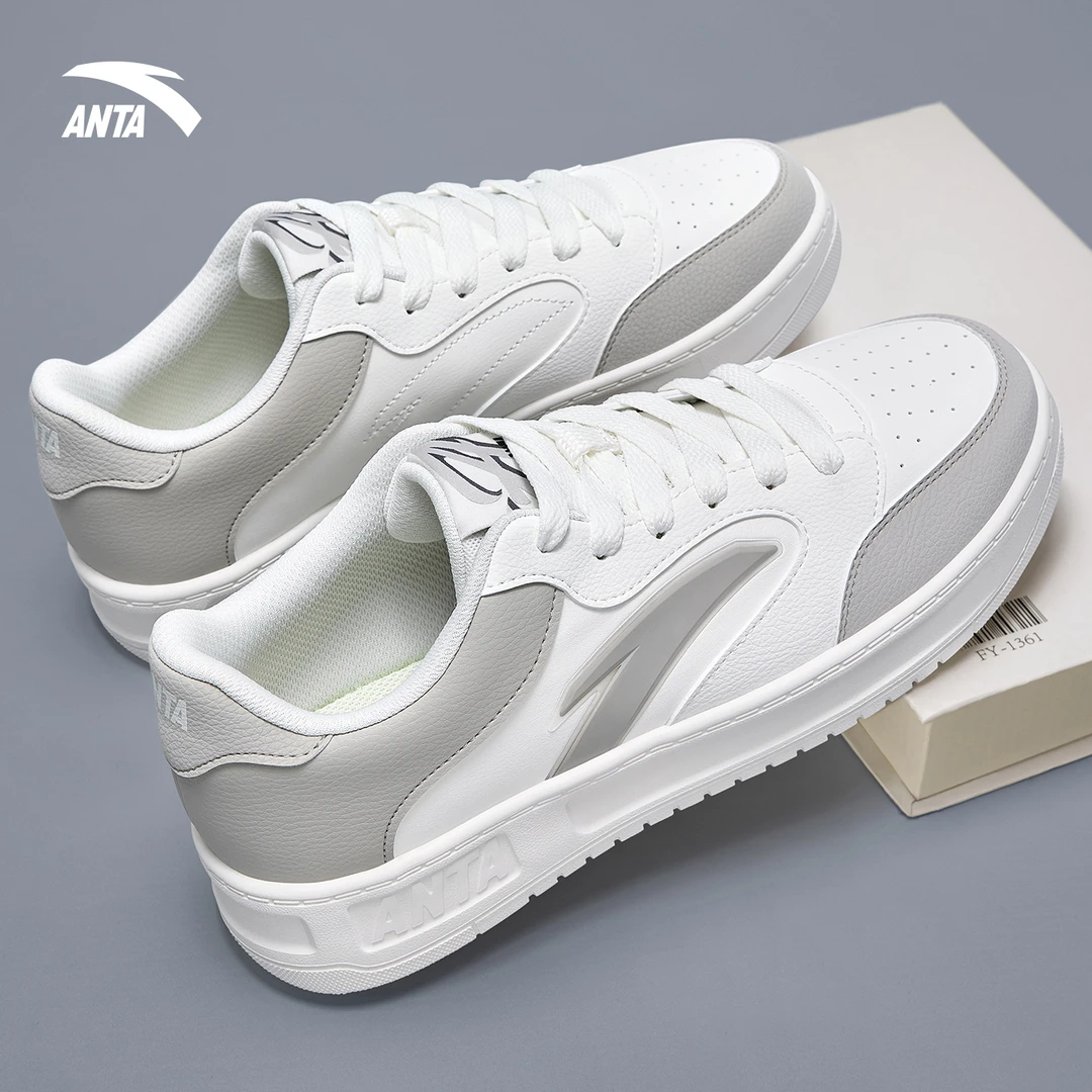 安踏男板鞋小白鞋冬季新款爆款低帮经典滑板鞋运动休闲鞋官方正品