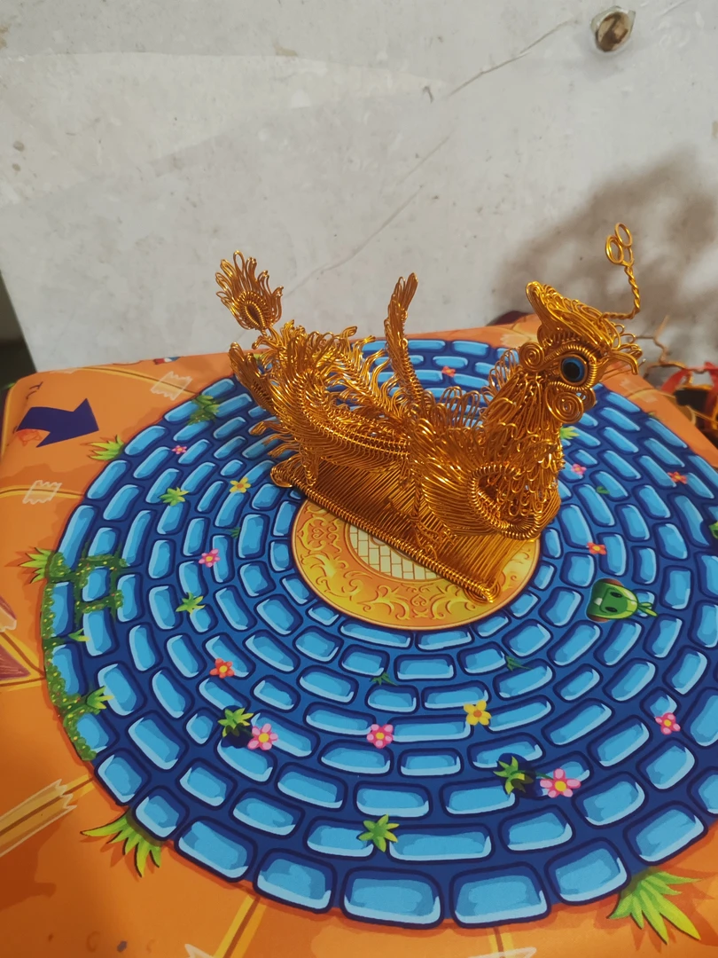 手工编织凤凰客厅办公结婚乔迁车载送礼摆件纯手工吉祥物工艺品