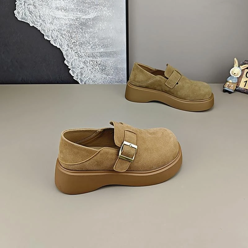 【CBMT旗舰店】轻便软皮厚底勃肯鞋女2025新款女款居家外穿软底不