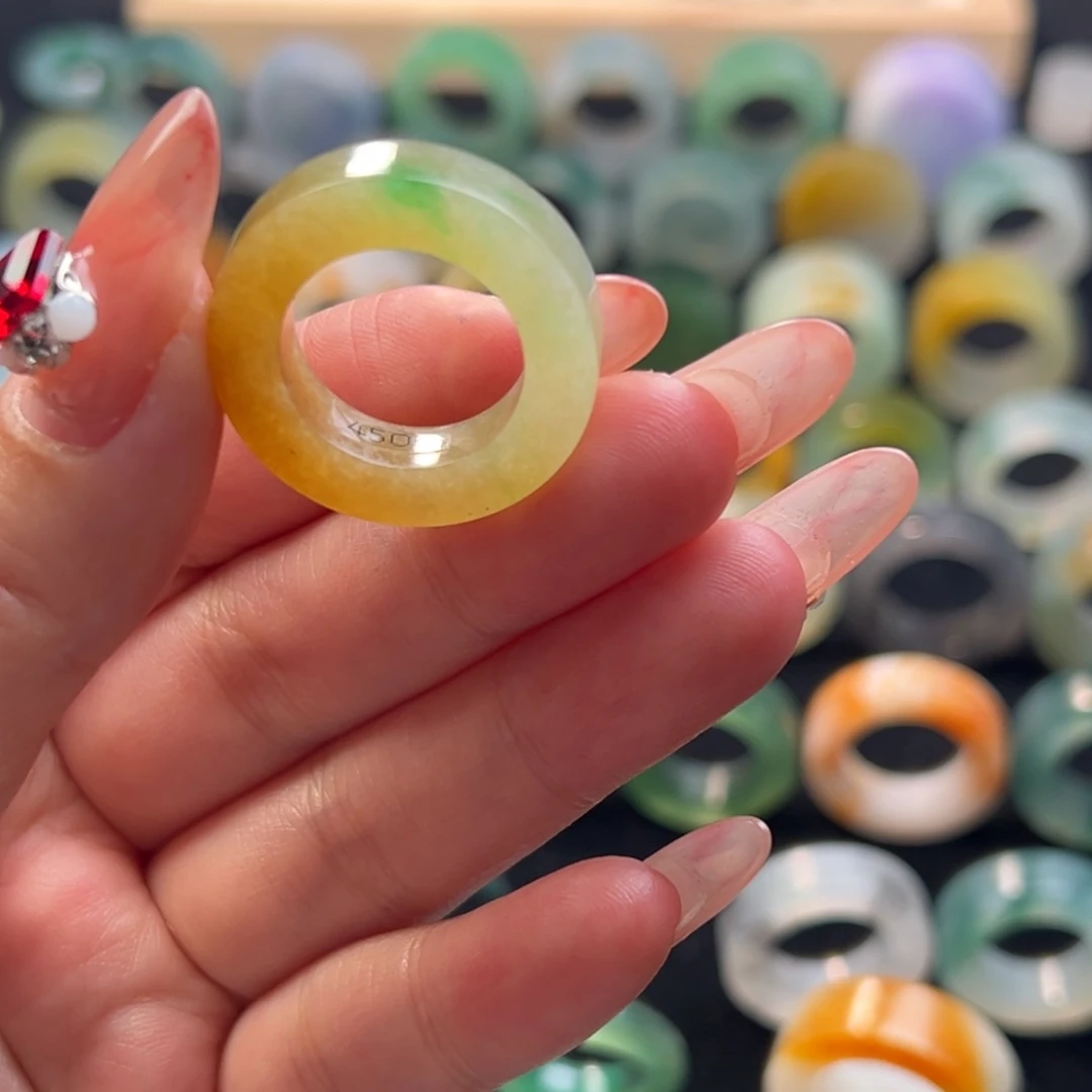 定制翡翠黄➕绿未镶嵌骁*