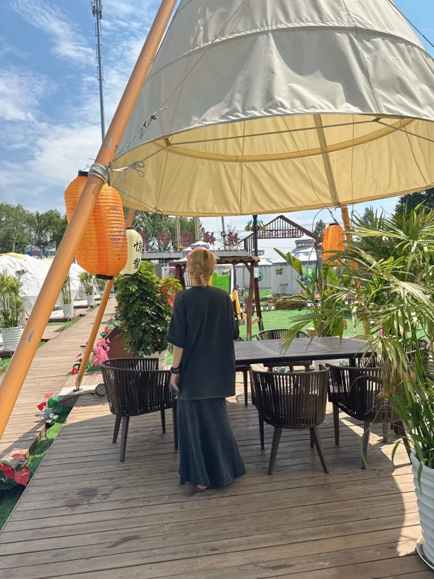 夏季慵懒风宽松纯色圆领T恤搭配鱼尾裙半裙休闲百搭套装大码女装