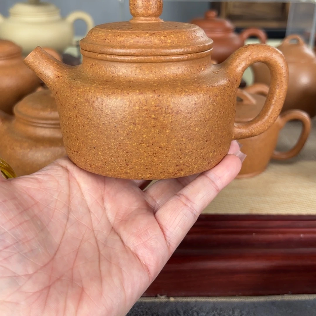 紫砂茶壶梨皮黄段德中240