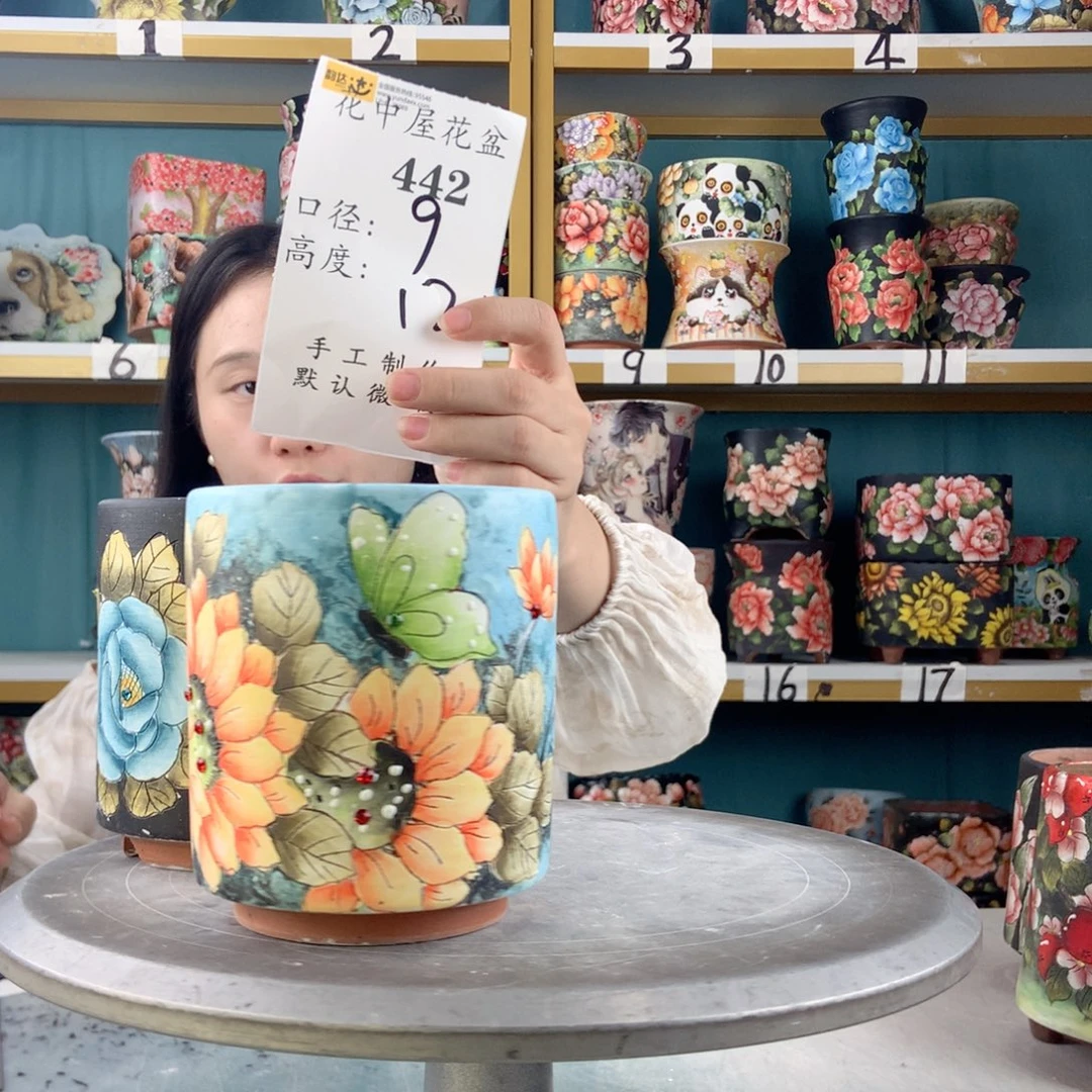 景德镇手工花盆442