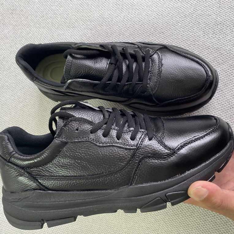 真皮休闲皮鞋男款时尚透气防滑网面轻便百搭百搭户外户外夏季