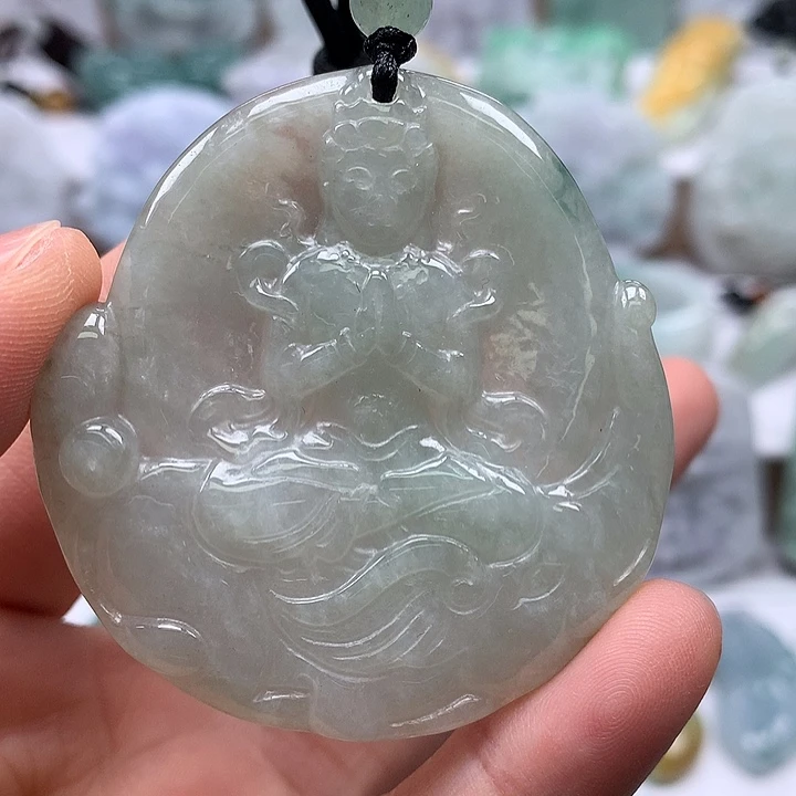 翡翠未镶嵌颈饰普贤菩萨福利