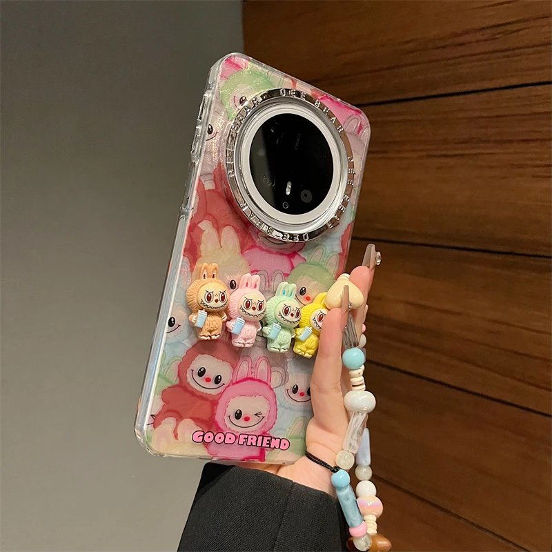 适用华为mate70pro+手机壳pura70卡通彩色小怪兽Mate60/50pro女款