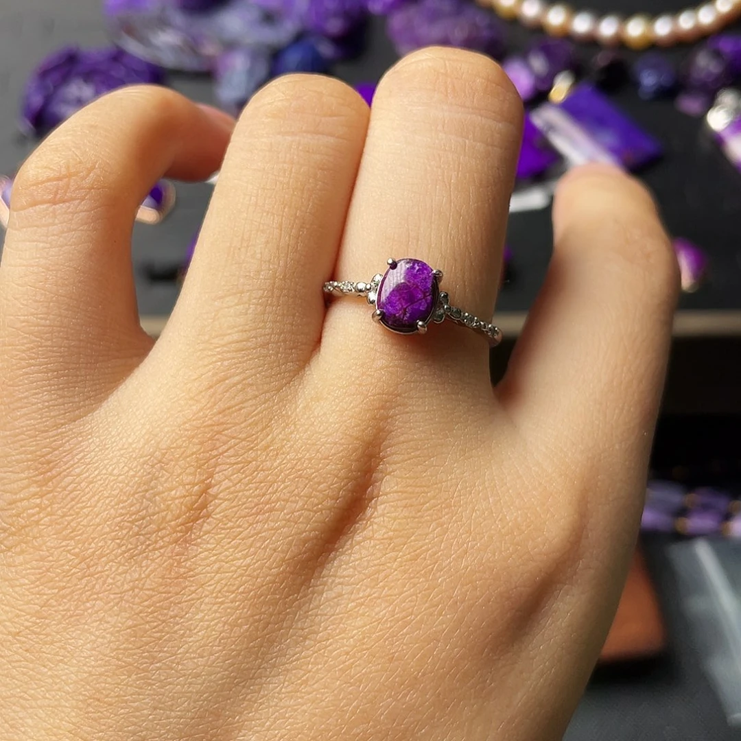 银S925镶嵌苏纪石（舒俱来）戒指