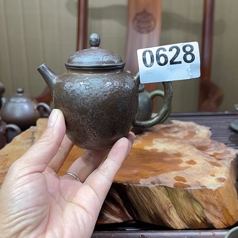 多**动戬谷龙窑坭兴陶柴烧茶壶0628