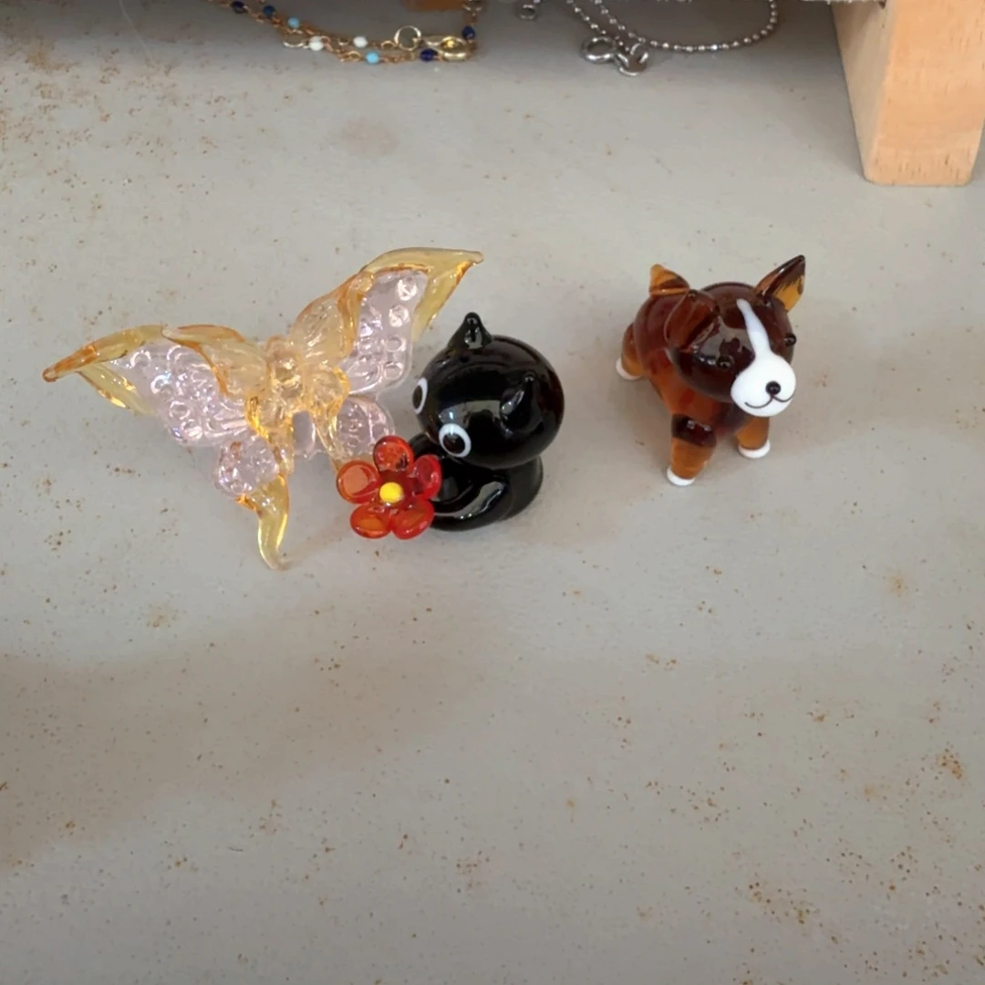 手工艺品琉璃?**！戒指小摆件