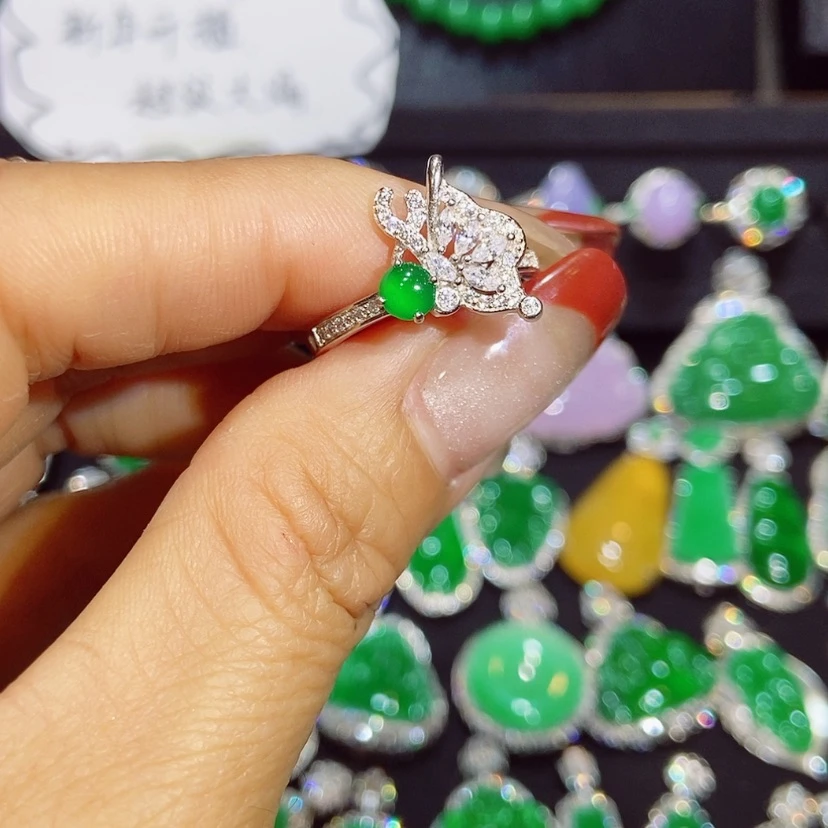 【闪购商品】翡翠戒指未镶嵌天然翡翠