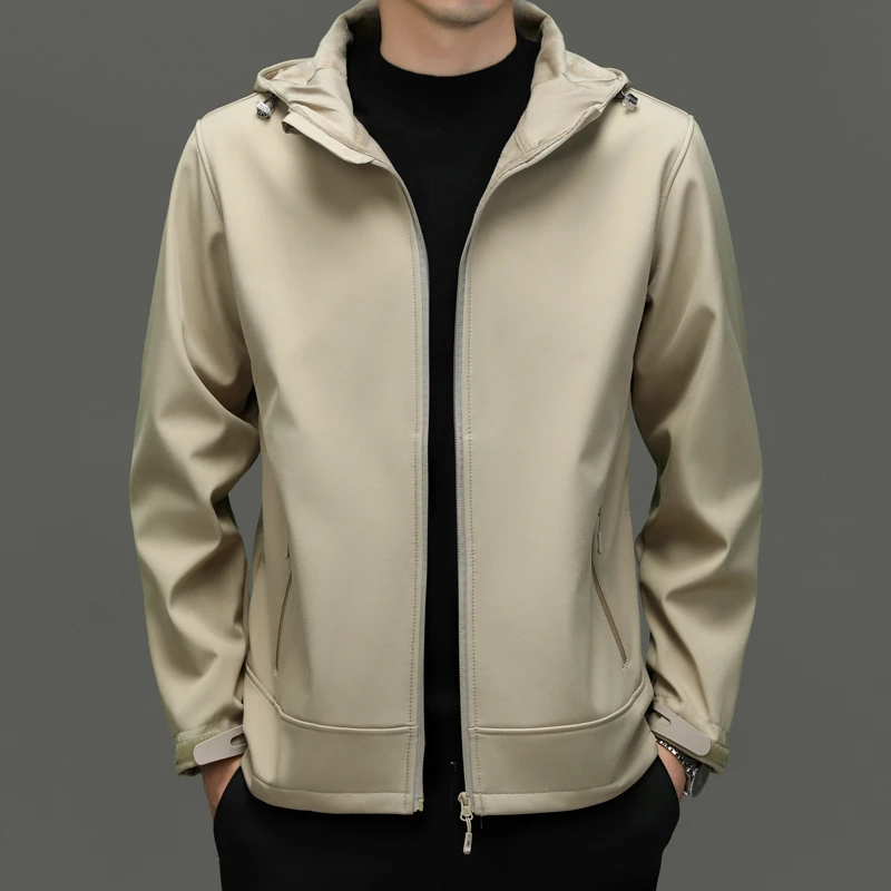 【专柜大牌】加绒软壳冲锋衣休闲运动户外夹克五防面料茄克上衣外套