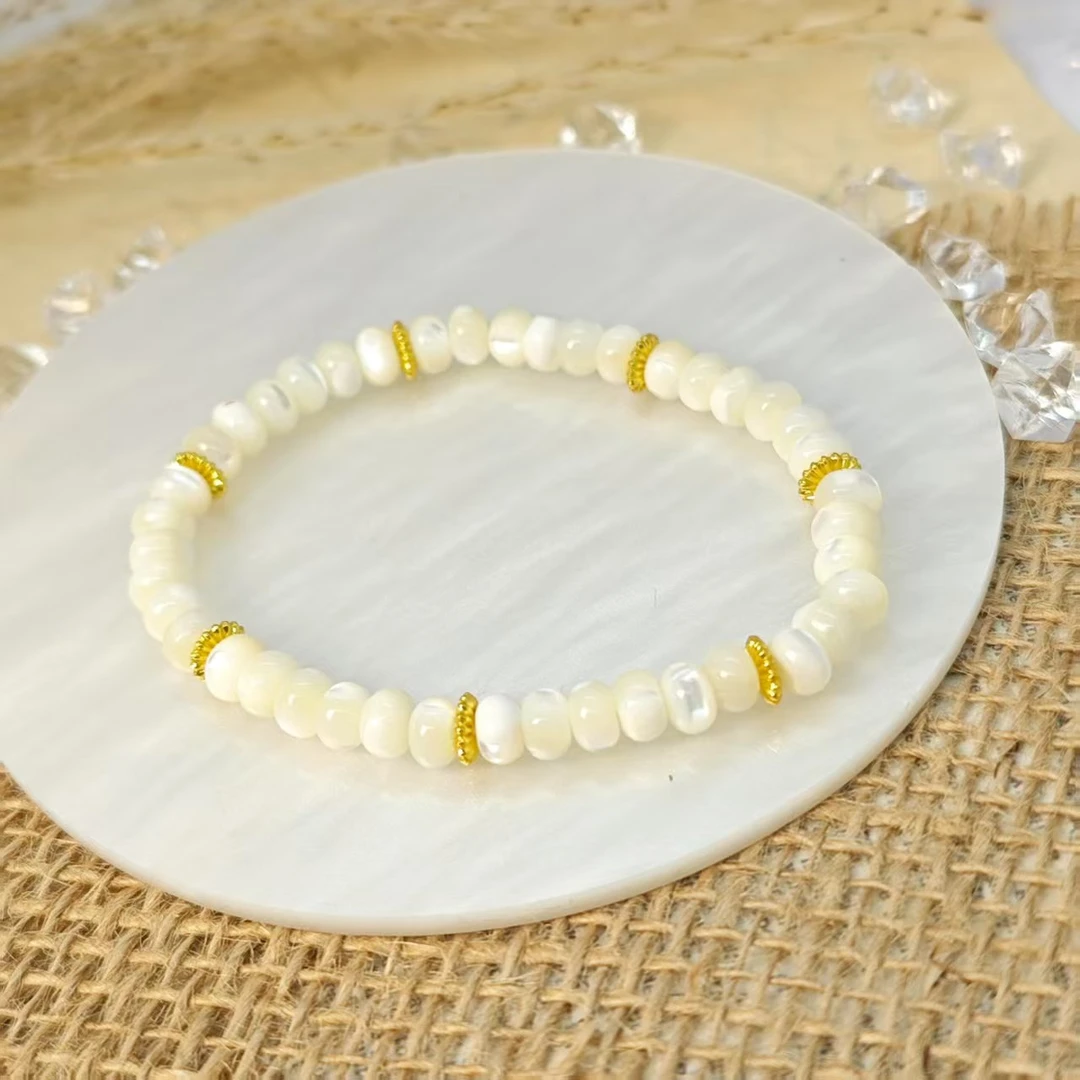 《人鱼之泪》白贝母直切手链6+(多样发其一) YS36