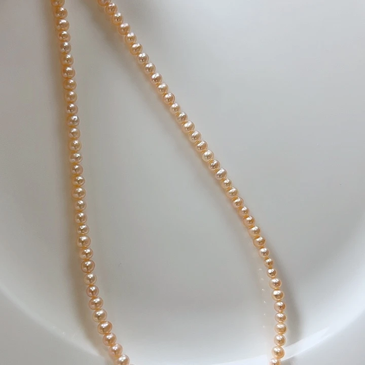 3.8左右香槟金淡水珍珠未镶嵌