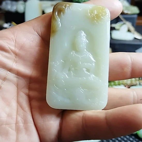 和田玉未镶嵌吊坠(不含链)