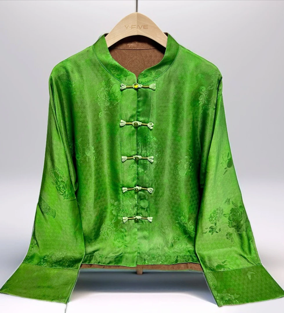 【纯绿刻花】新中式国风上衣外套