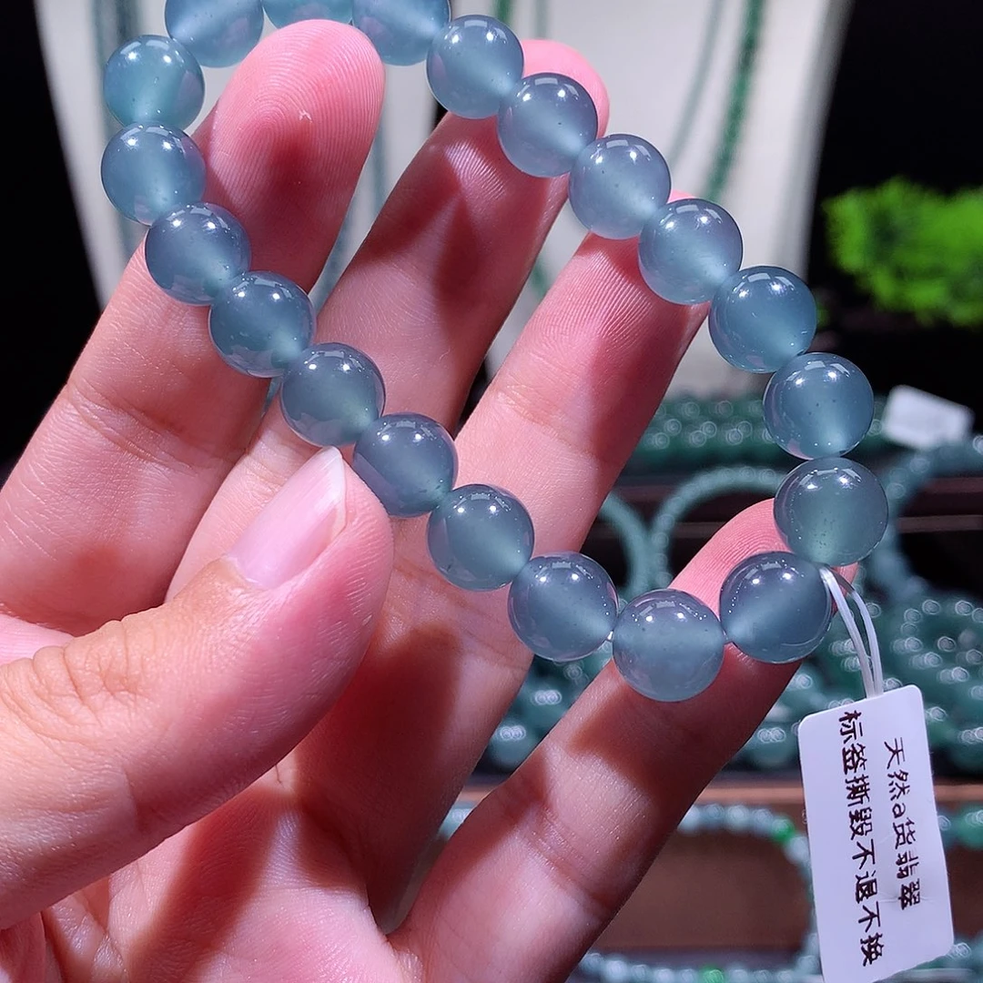 翡翠未镶嵌手链天然a货翡翠手串9.8