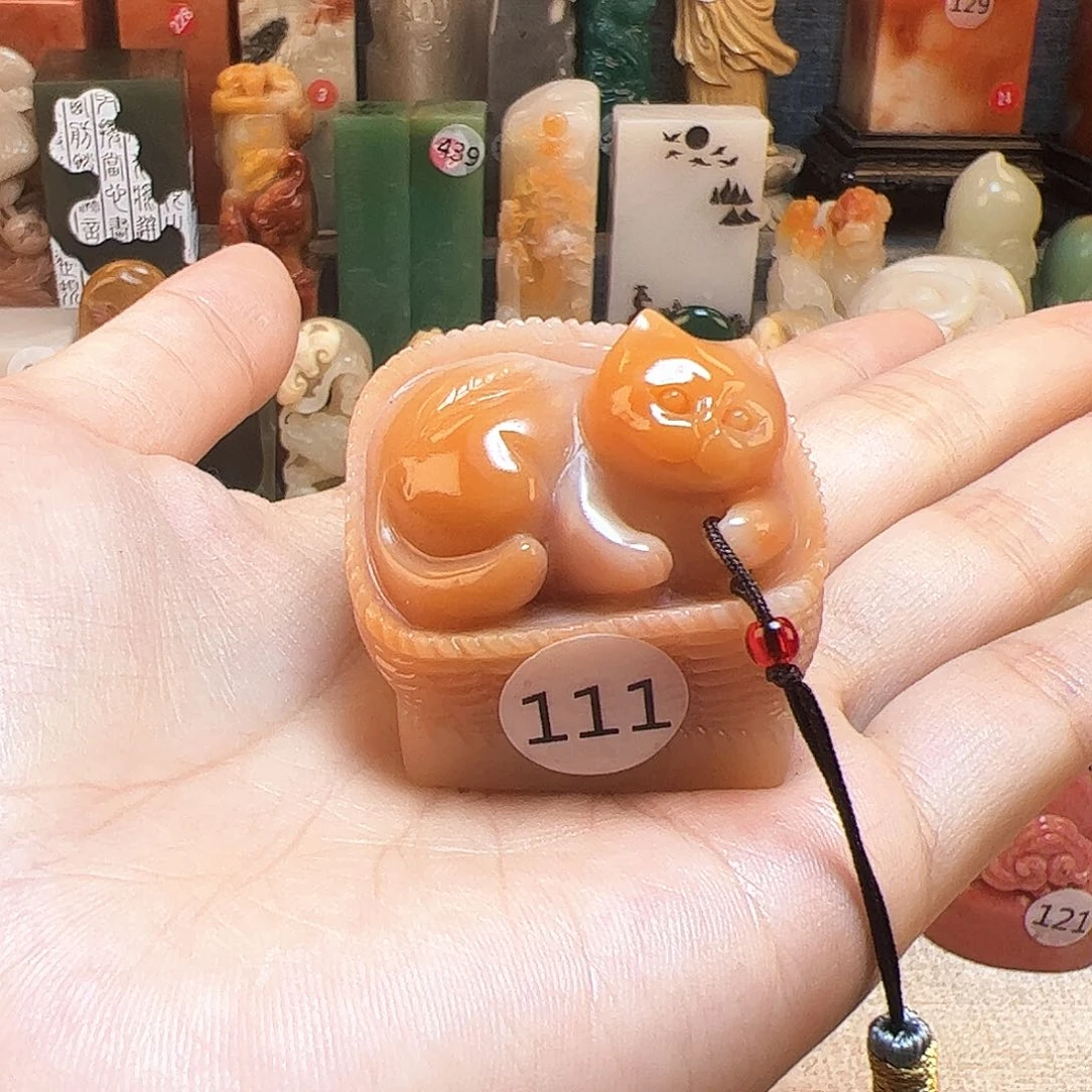 寿山石印石妖*乐寿山石印章