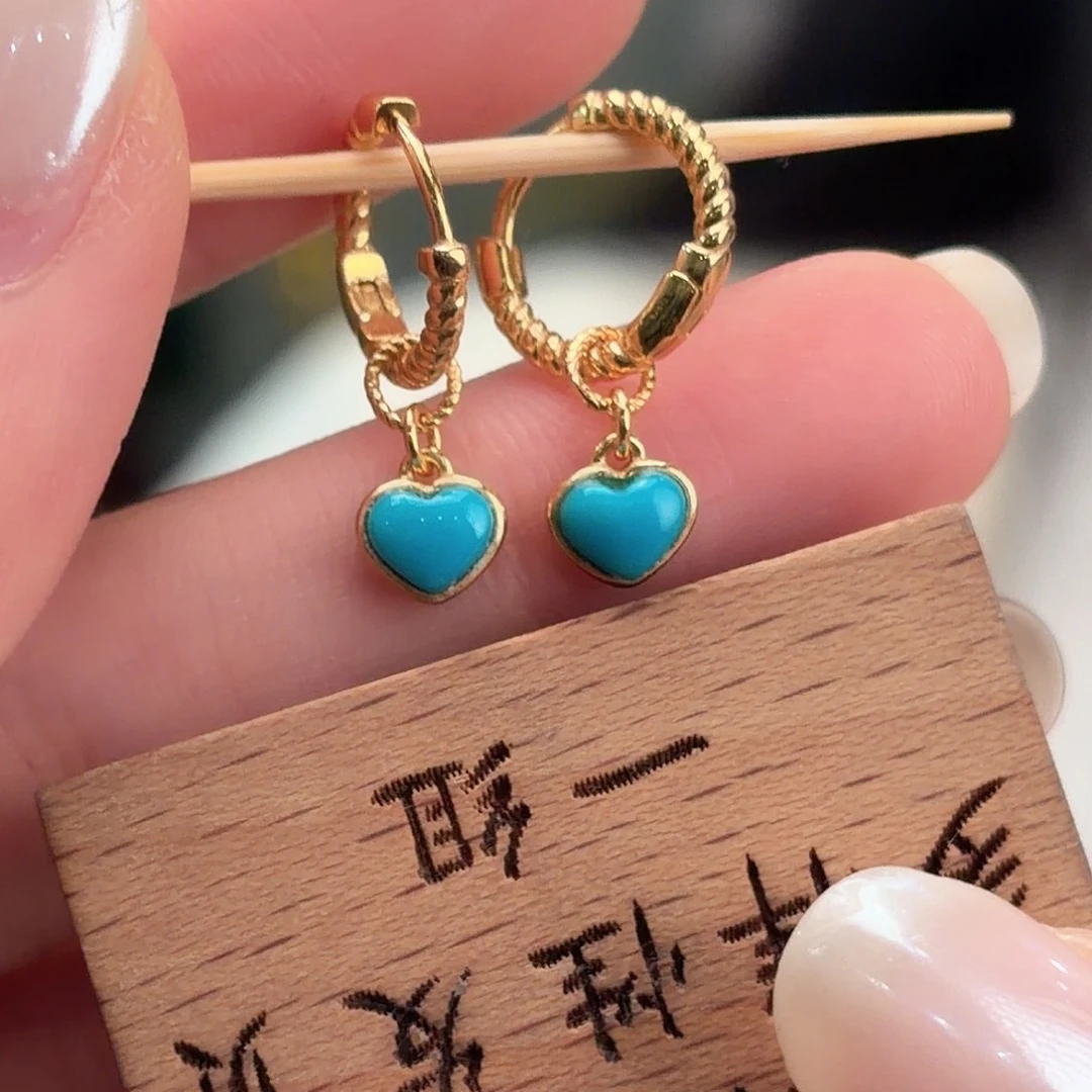 绿松石银S925镶嵌颈饰