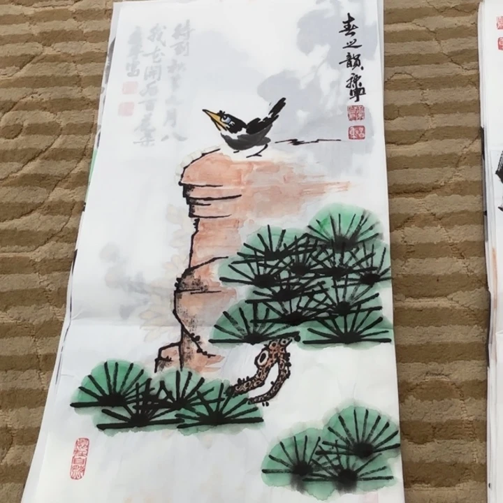 国画花鸟等多种鸟类和动物
