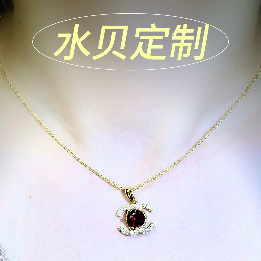 水贝金座k黄轻奢高订颈饰D0705