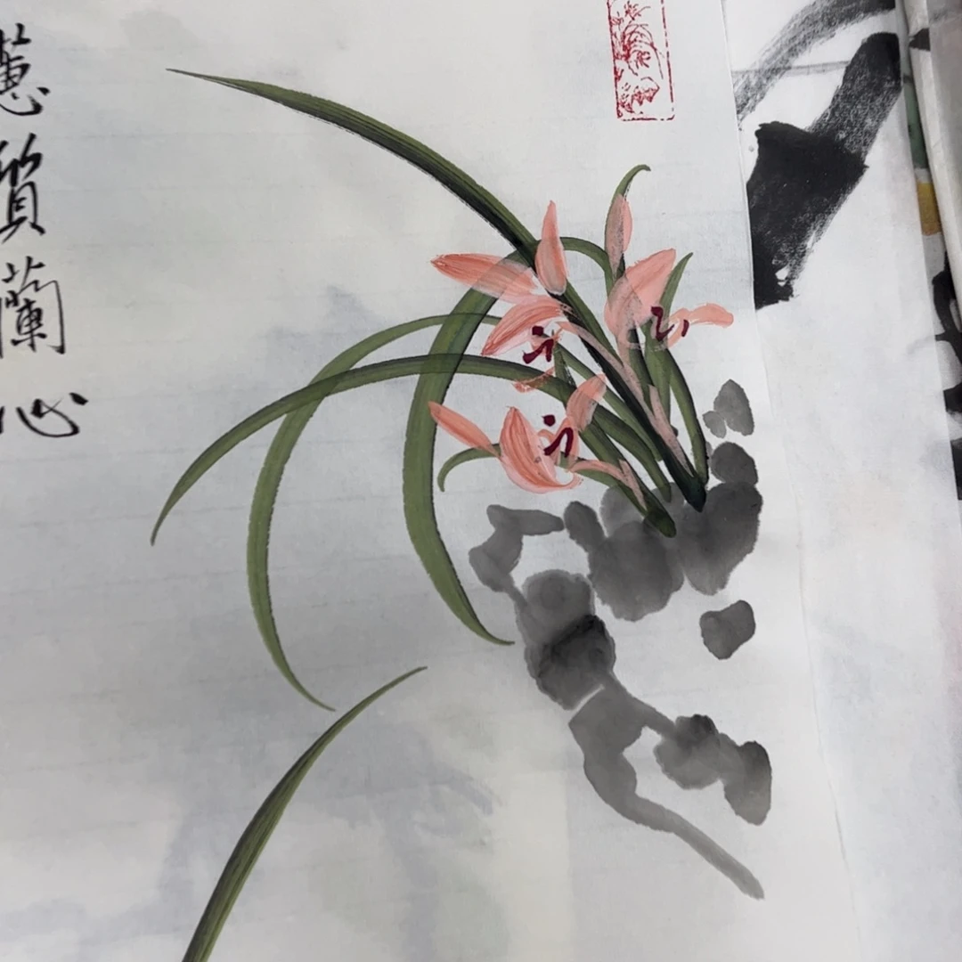 国画纯手绘无边框作品