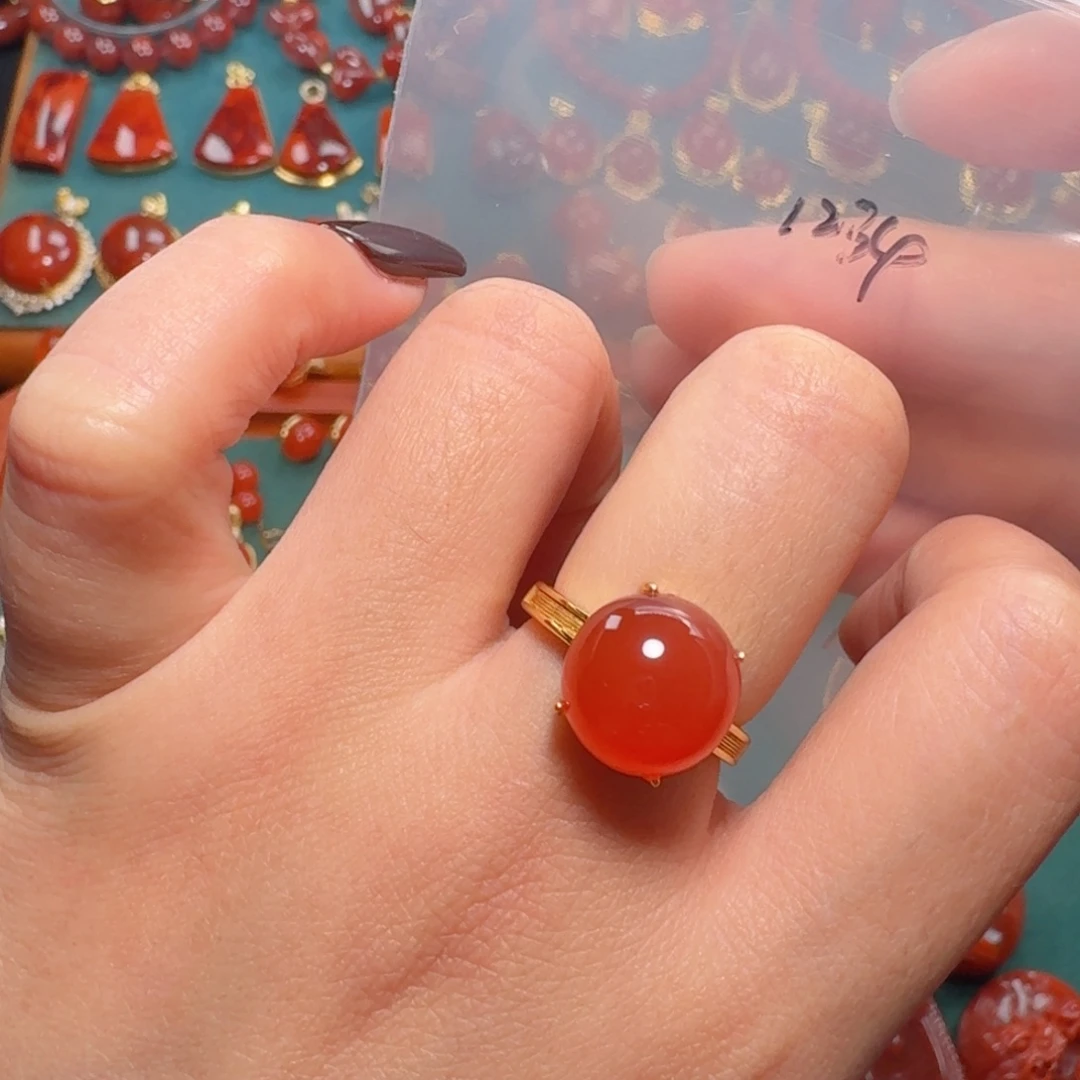 南红玛瑙南红银S925镶嵌