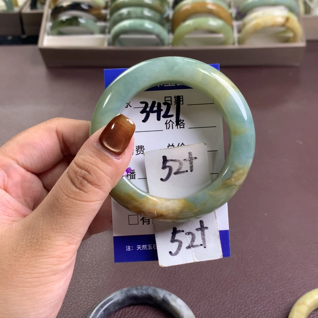 未镶嵌蛇纹石玉手镯3421