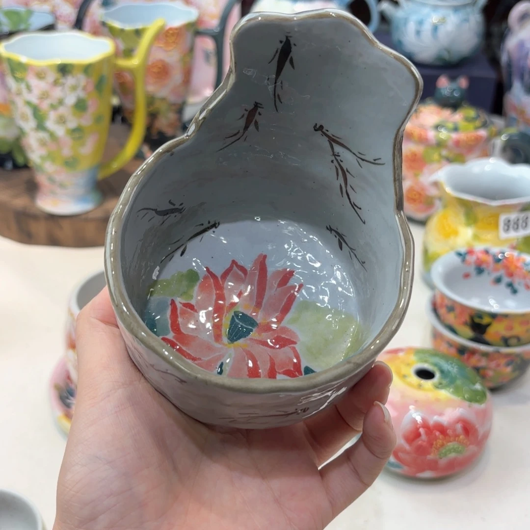 景德镇手绘高温釉下彩陶瓷茶具