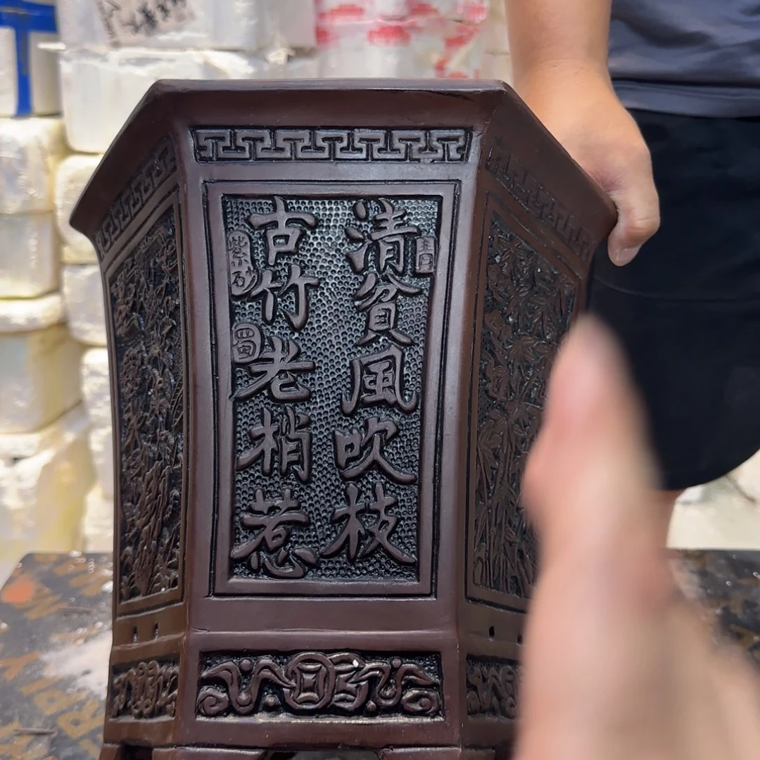 紫砂花盆口径24 21高度26