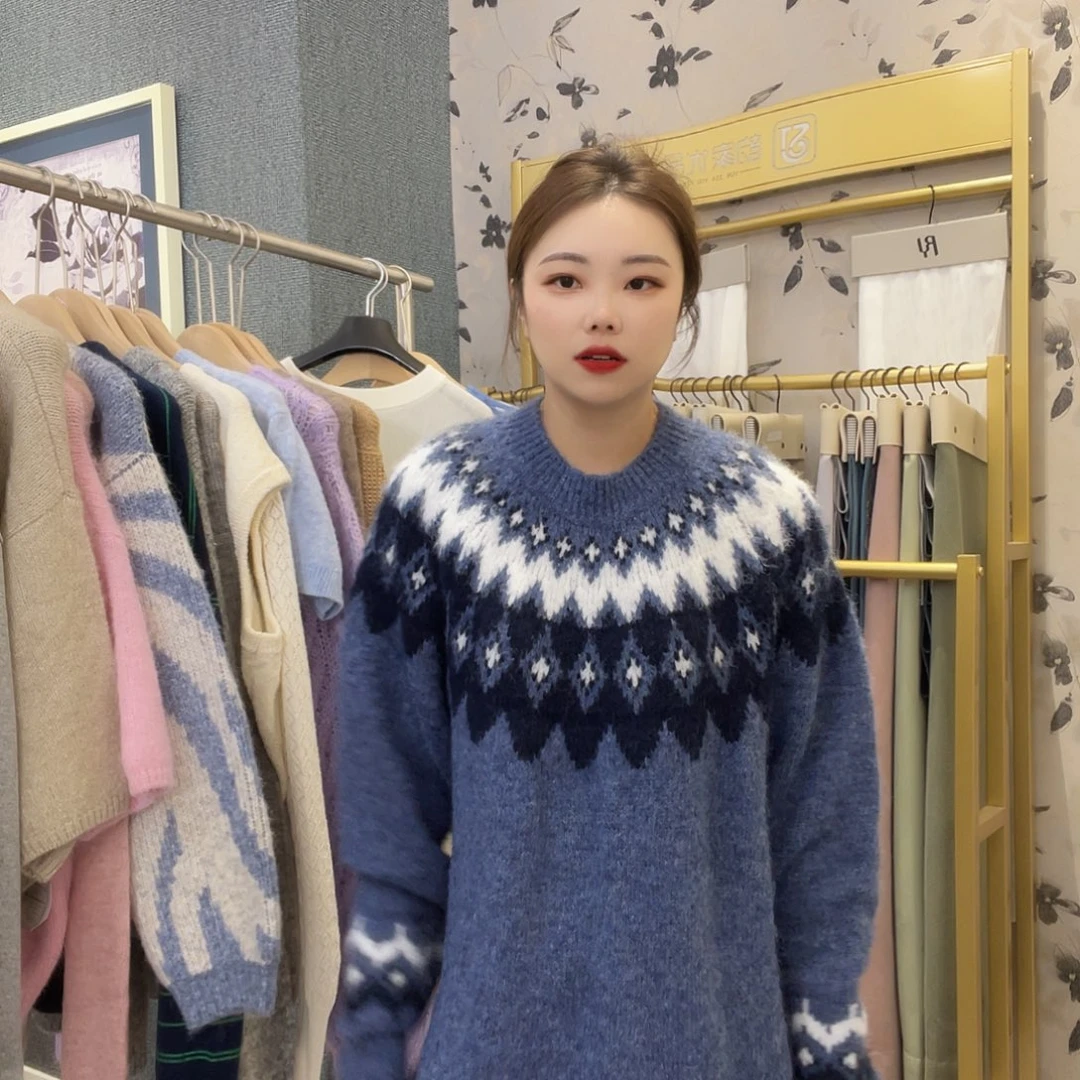 费尔岛软糯套头毛衣