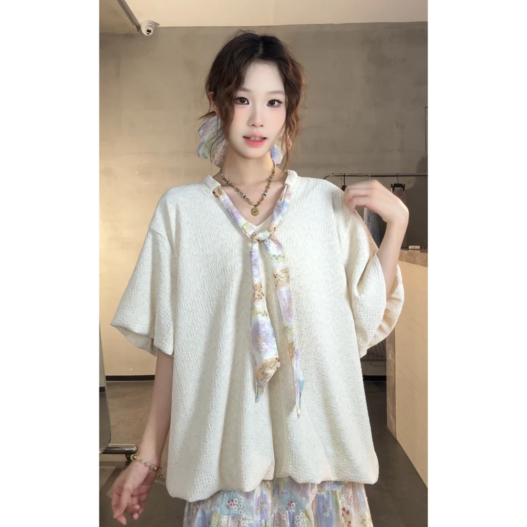 【梦幻少女】慵懒松弛感衬衫洋气温婉大方独特小众百搭多巴胺10257