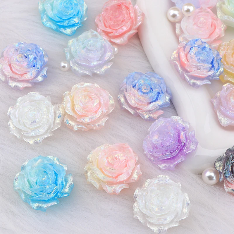 【许愿+对碰】萤火虫猫眼玫瑰 花花手工diy树脂饰品配件
