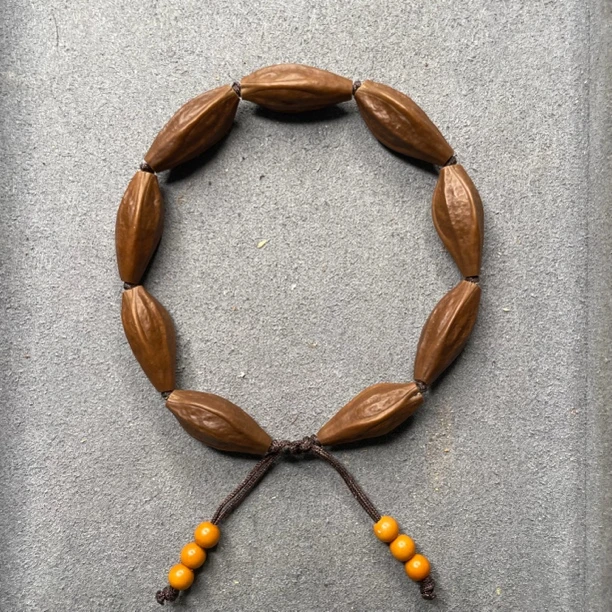 原生态橄榄核手串原皮素核咖皮三角小核6mm、7mm、8mm、三角橄榄核