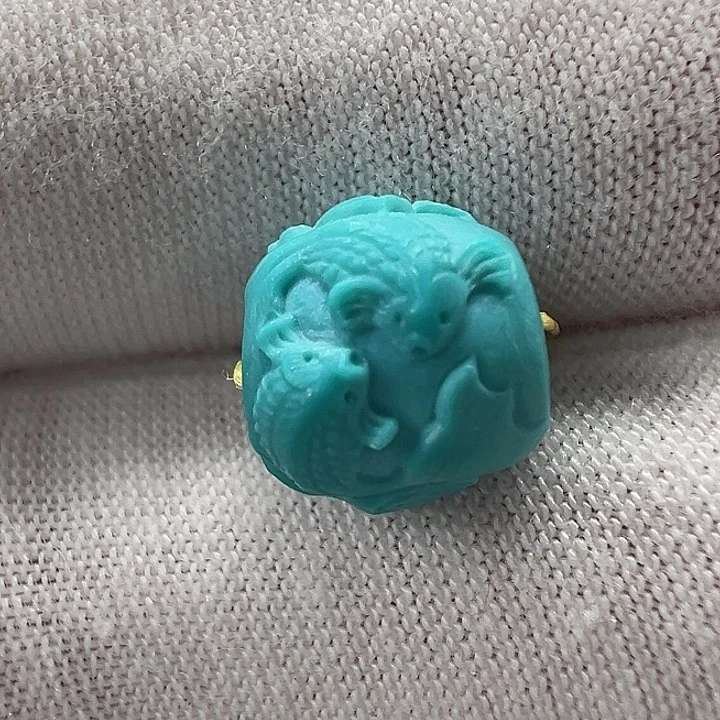 绿松石未镶嵌年年有余